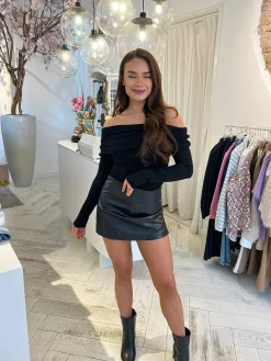 Shop Lana Off Shoulder Top Black Tops & Blousjes
