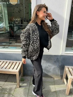 Best Sale Leo Oversized Bomber Jacket Jassen