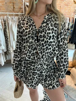 Cheap Livia Bow Mousseline Jumpsuit Leo Jumpsuits