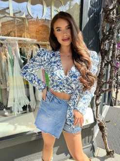 Discount Lizzie Denim Skort Blue Shorts