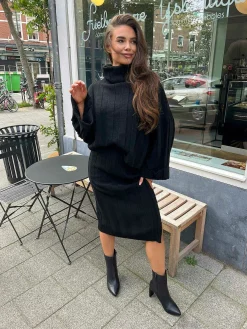 Shop Loua Big Ribbed Set Black Sets