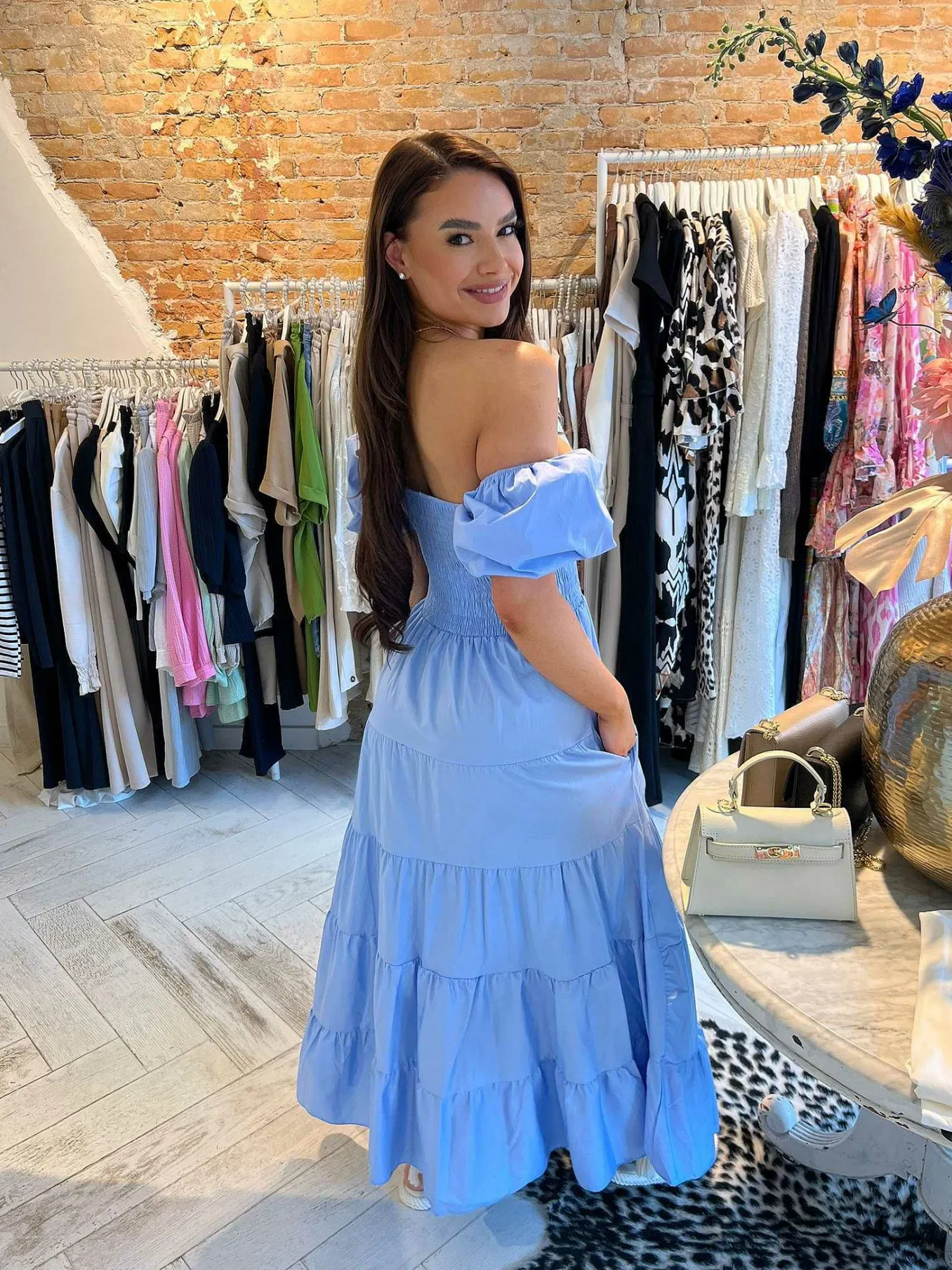 Fashion Loua Maxi Dress Baby Blue Jurken