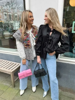 Outlet Lua-May Bow Blouse White Tops & Blousjes