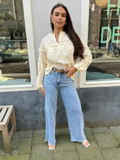 Hot Maeve Flower Blouse Beige Tops & Blousjes