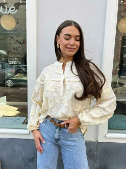 Hot Maeve Flower Blouse Beige Tops & Blousjes