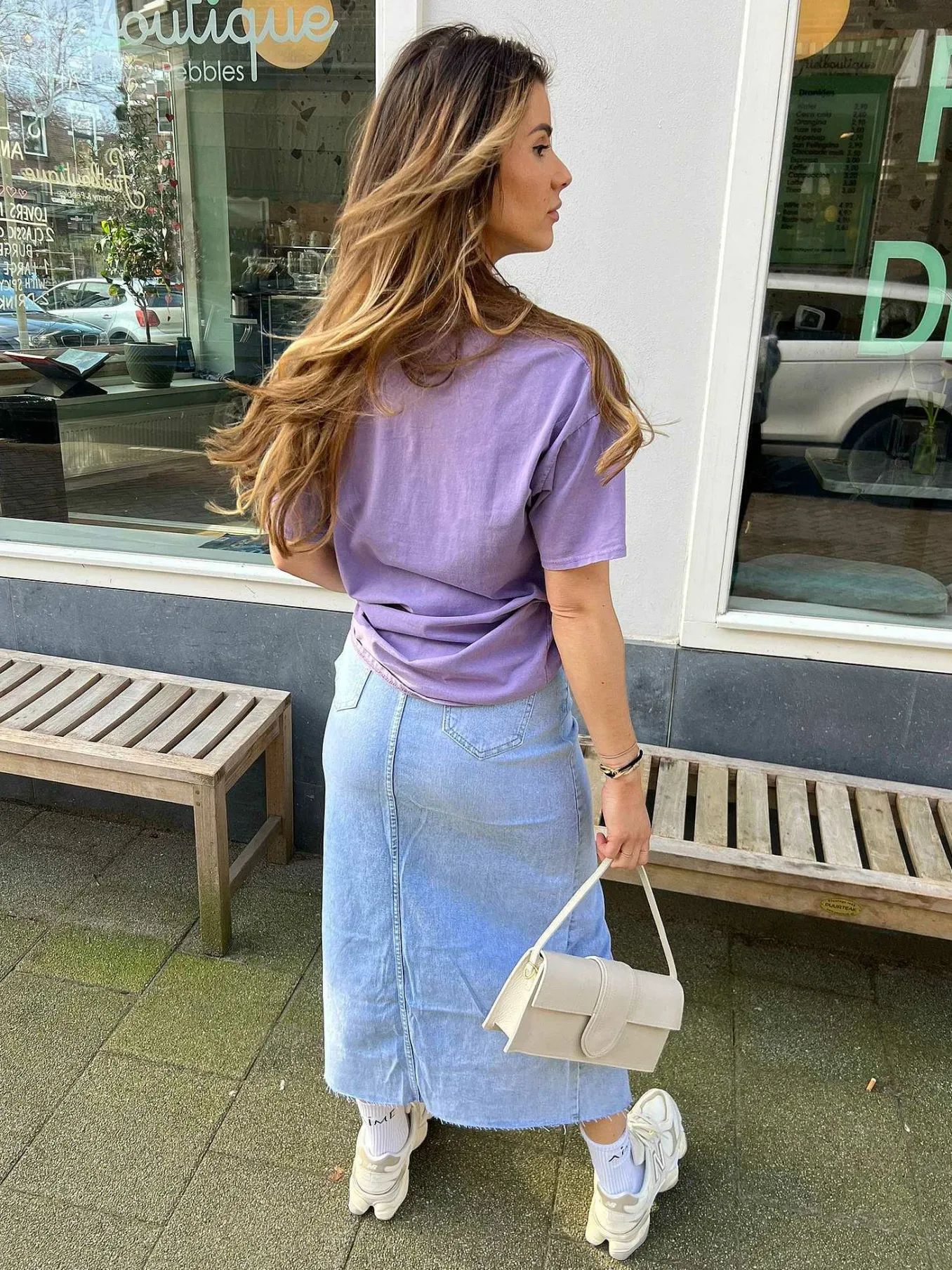 Discount Maxi Denim Skirt Light Blue Rokken