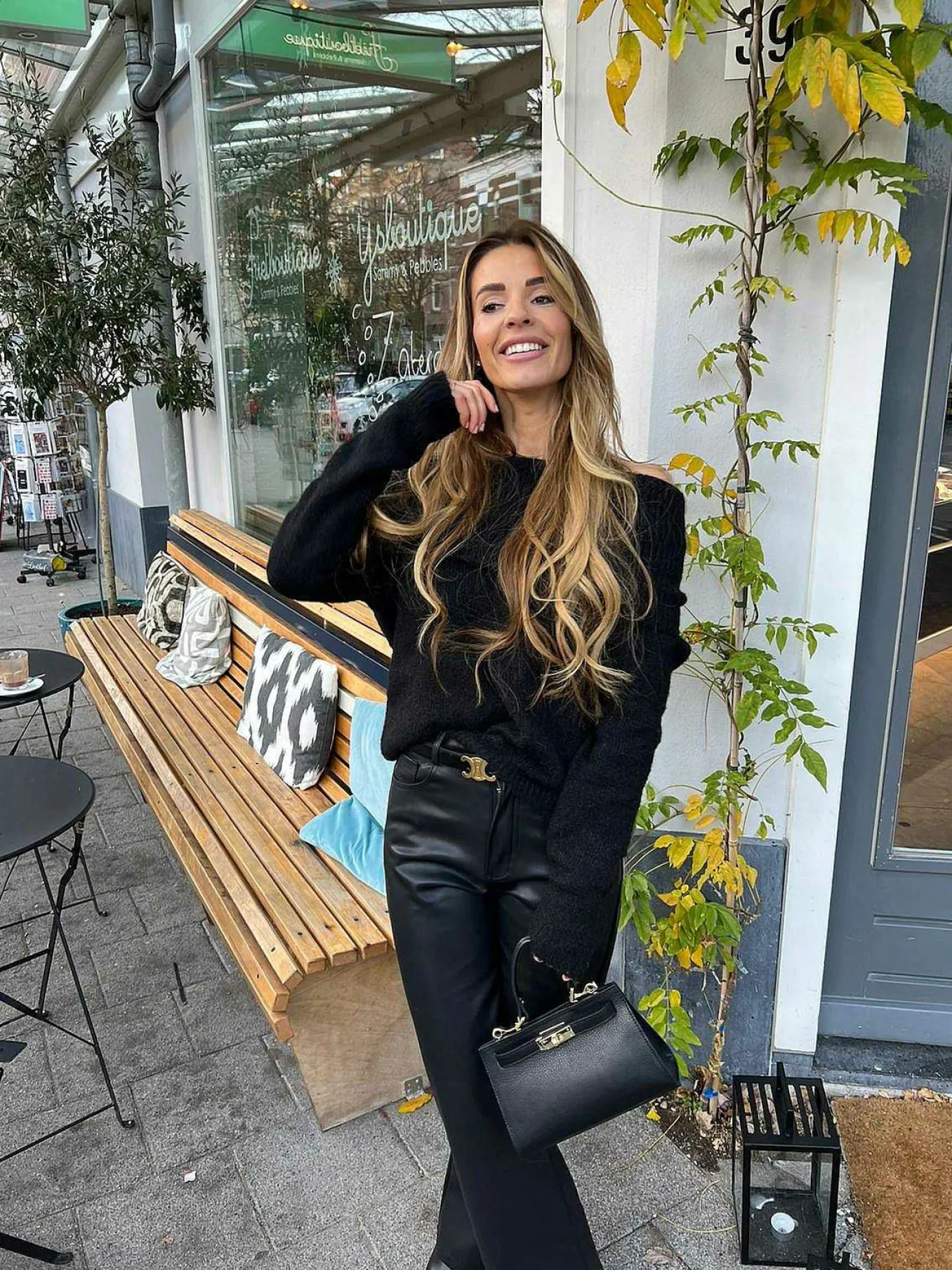 Sale Mia Off Shoulder Sweater Black Truien