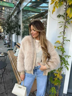 Discount Mikki Lurex Top Beige Tops & Blousjes