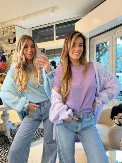 Online Mikki Lurex Top Beige Light Blue Tops & Blousjes