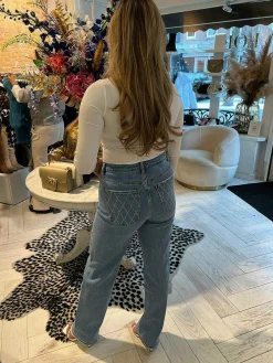 Online Mila Strass Jeans Blue Broeken