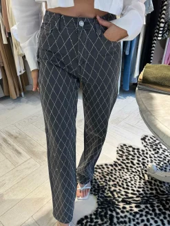 Flash Sale Mila Strass Jeans Grey Broeken