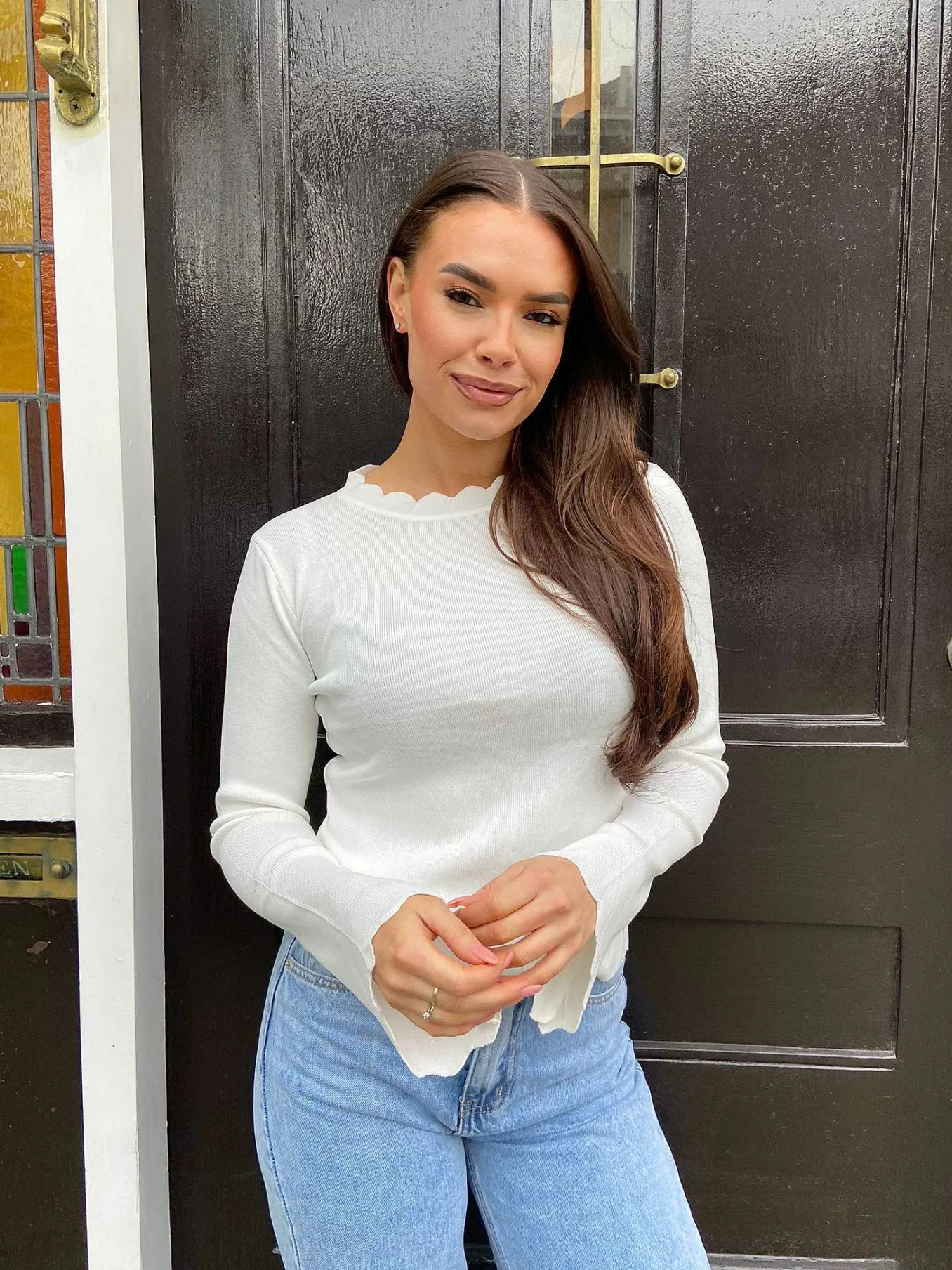 Shop Millie Top Off White Tops & Blousjes