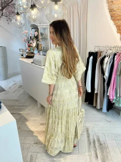 Hot Milou Golden Maxi Dress Jurken