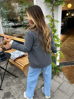 New Molly Oversized Blazer Dark Grey Blazers