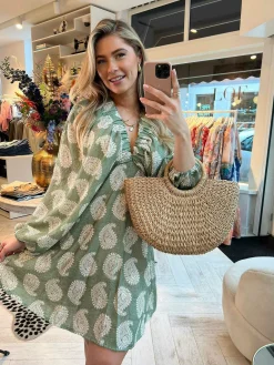 Cheap Nala Print Dress Army Jurken