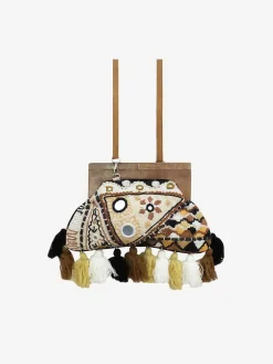 Cheap Pattern Bag Wood Brown Tassen