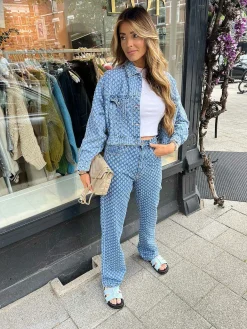 Fashion Pattern Denim Jeans Broeken