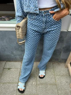 Fashion Pattern Denim Jeans Broeken