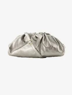 Best Romy Metallic Clutch Silver Tassen