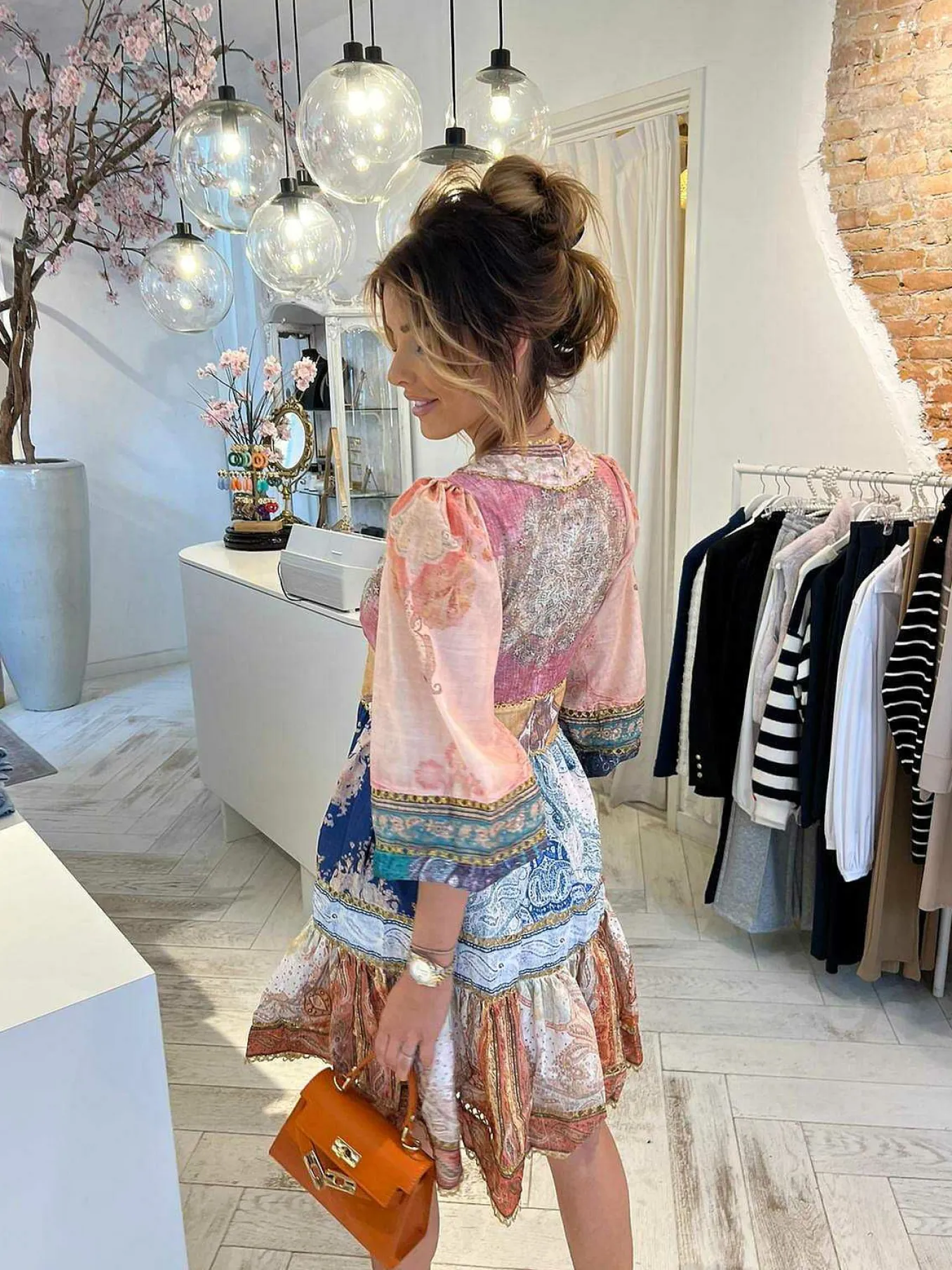 Cheap Rosa Multicolor Dress Jurken