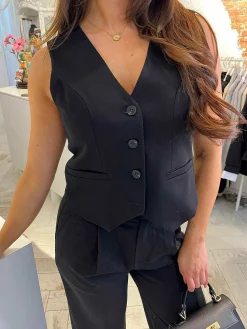 Store Saar Gilet Black Gilets