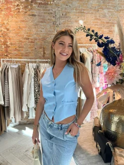 New Saar Perfect Gilet Blue Gilets