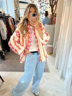 Cheap Sammie Pattern Jacket Aztec Beige Jassen