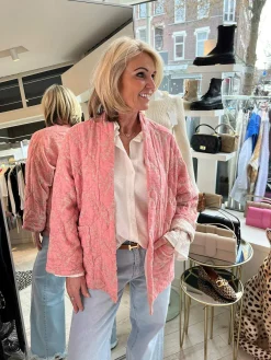 Discount Sammie Pattern Jacket Pink Jassen