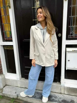 Store Sara Blazer Hoodie Light Beige Blazers