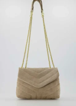 Best Sale Seline Bag Suede Taupe Tassen