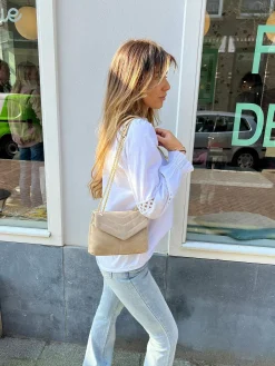 Best Sale Seline Bag Suede Taupe Tassen