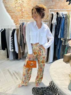 Fashion Senna Multicolor Pantalon Pink Broeken