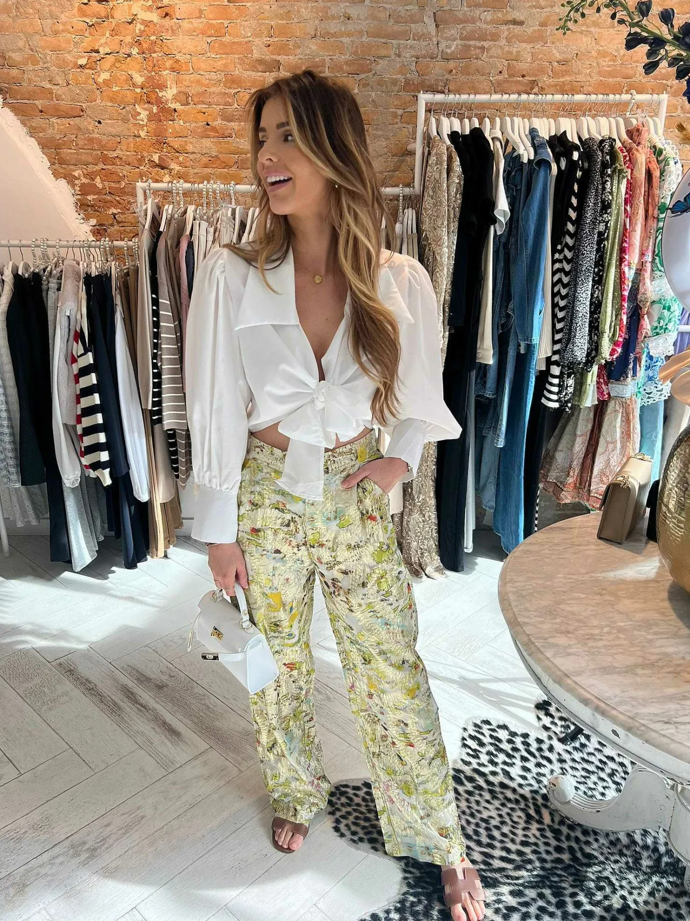 Shop Senna Multicolor Pantalon Green Broeken