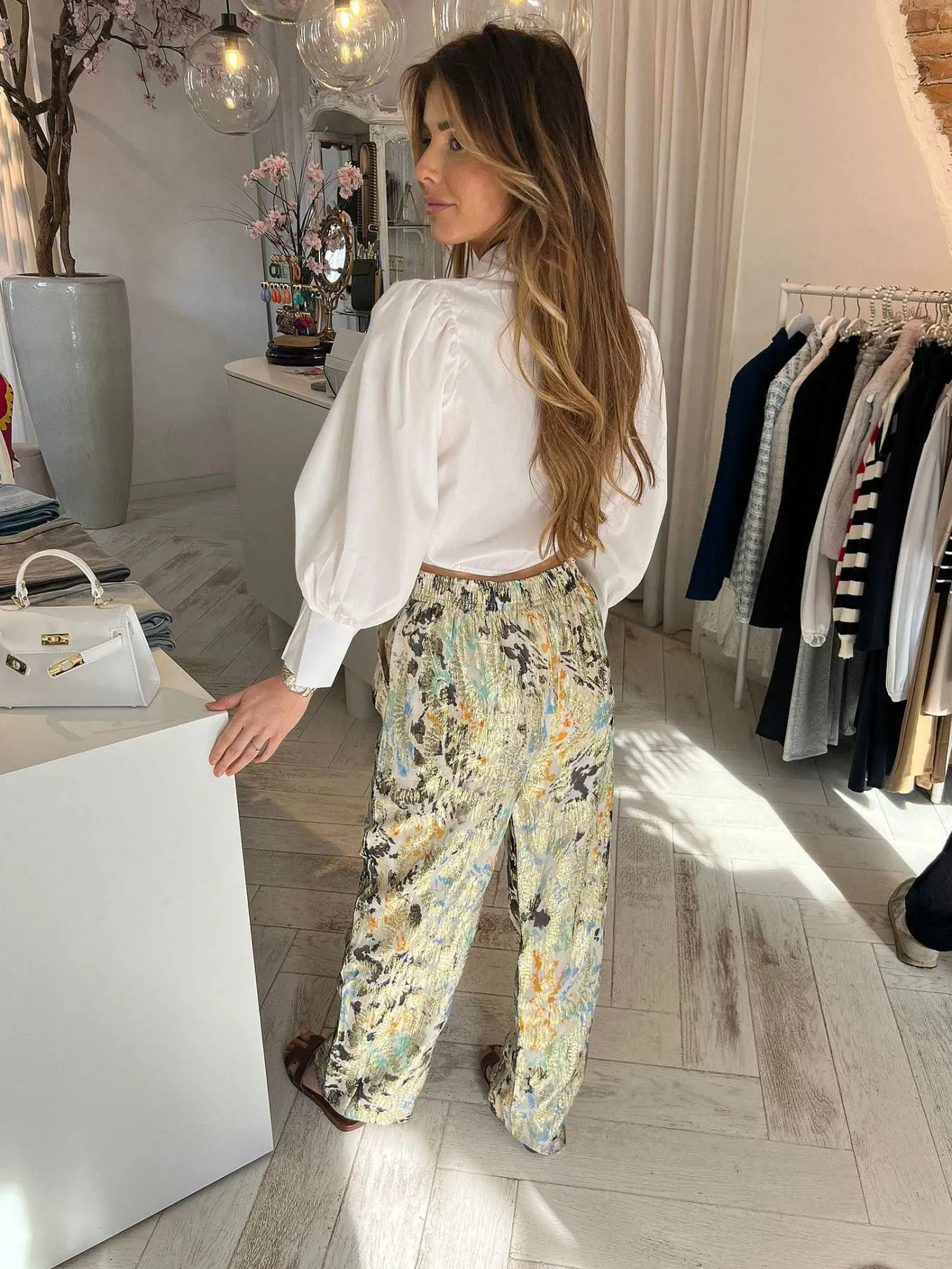 Cheap Senna Multicolor Pantalon Blue Broeken