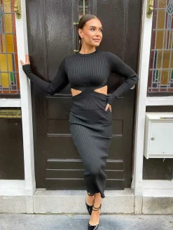 Fashion Siyah Maxi Dress Black Jurken