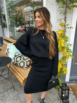 Hot Soft Knitted Set Black Sets