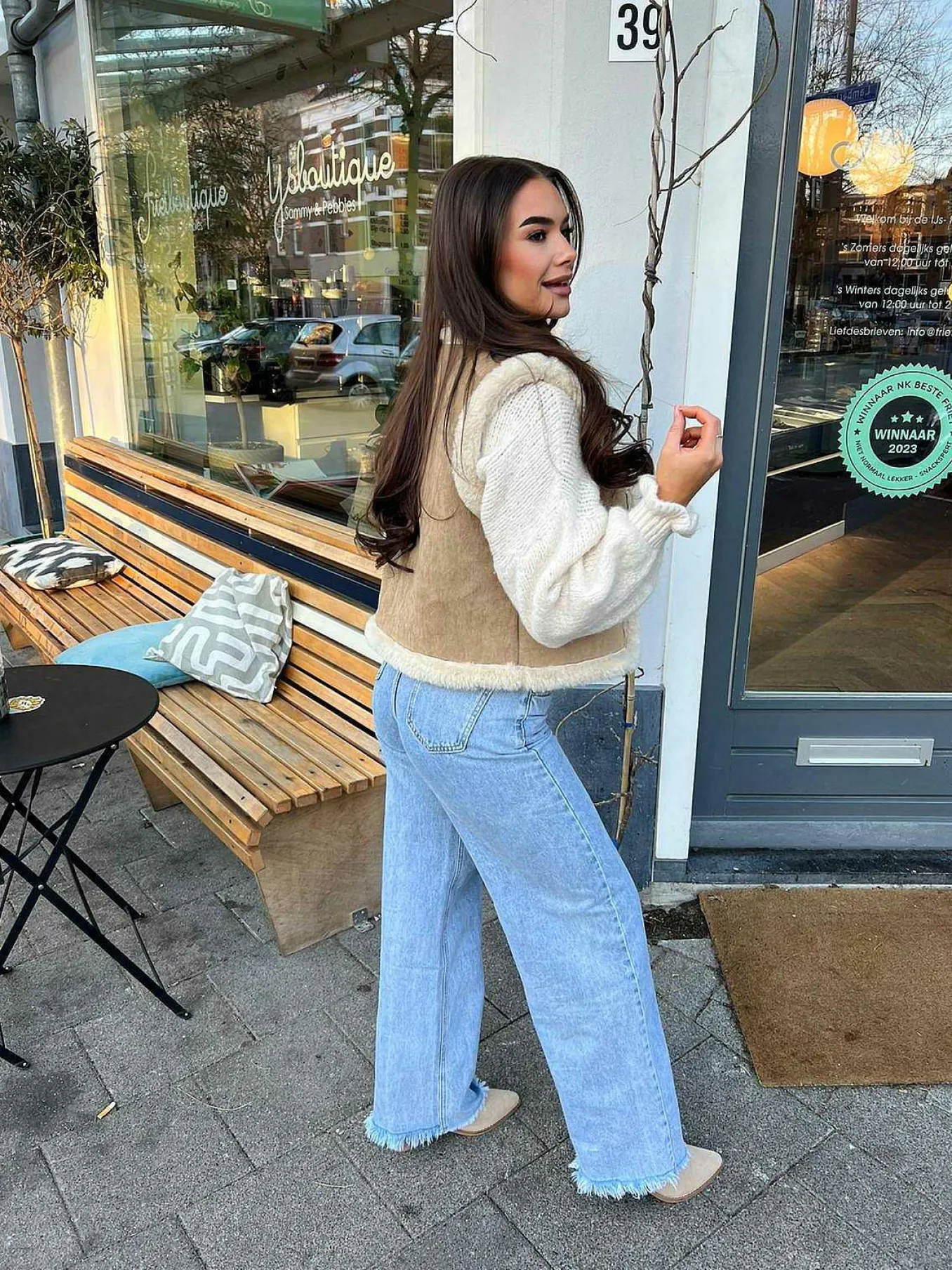 Sale Soft Lammy Gilet Camel Gilets