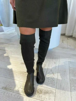 Flash Sale Stacey Overknee Boots Army Laarzen