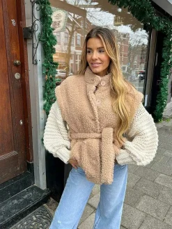 Clearance Teddy Bodywarmer Camel Gilets