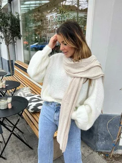 Outlet The Supersoft Scarf Light Beige Mutsen & Sjaals