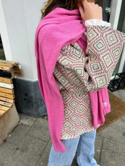 Store The Supersoft Scarf Pink Mutsen & Sjaals