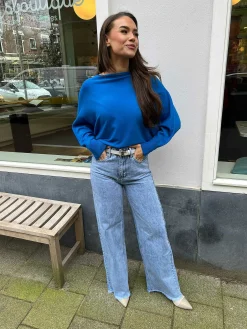 Fashion Vlinder Trui Kobalt Truien