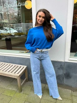 Fashion Vlinder Trui Kobalt Truien