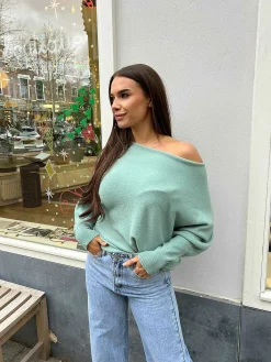 Flash Sale Vlinder Trui Mint Truien