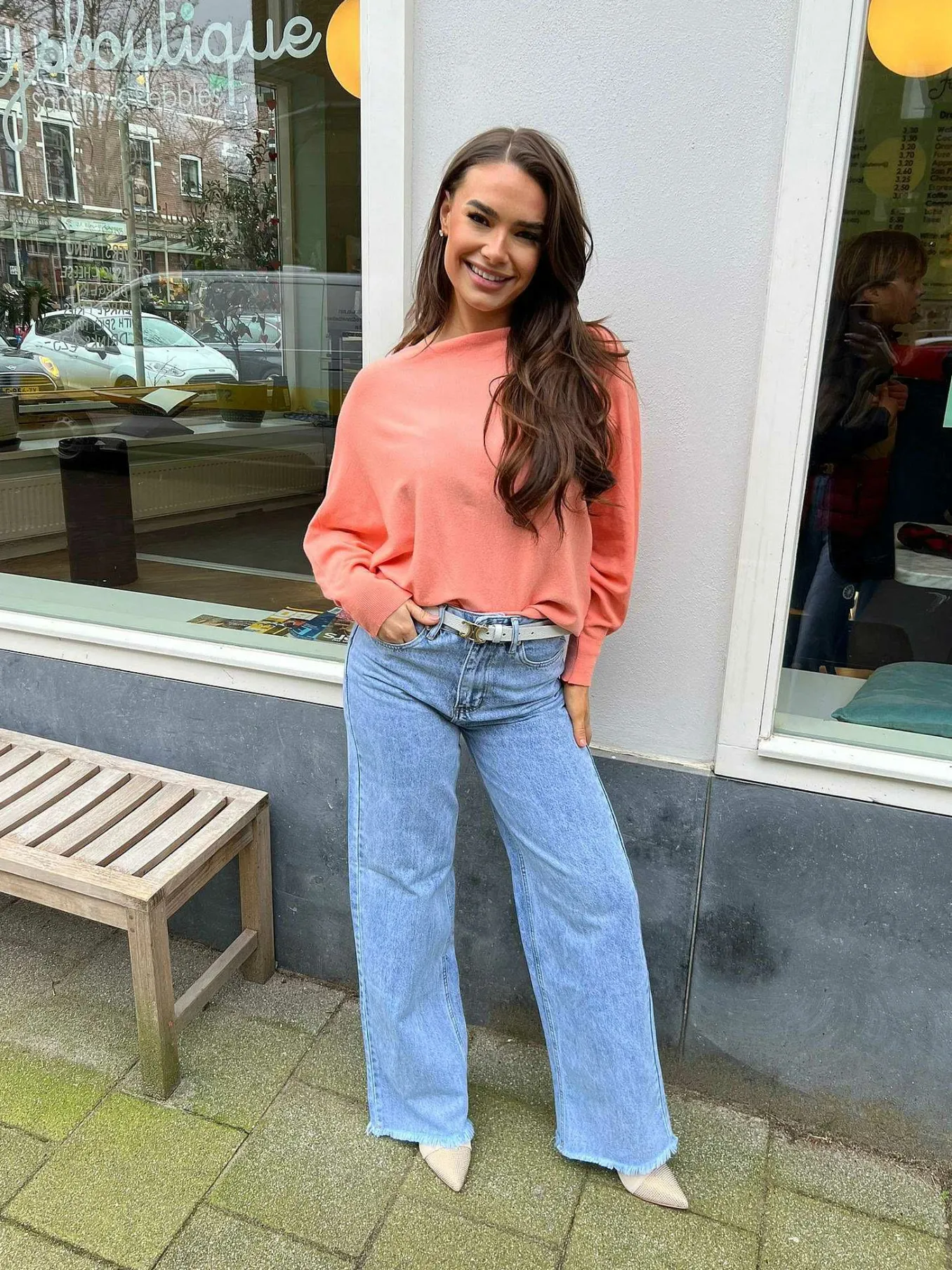 Online Vlinder Trui Peach Truien