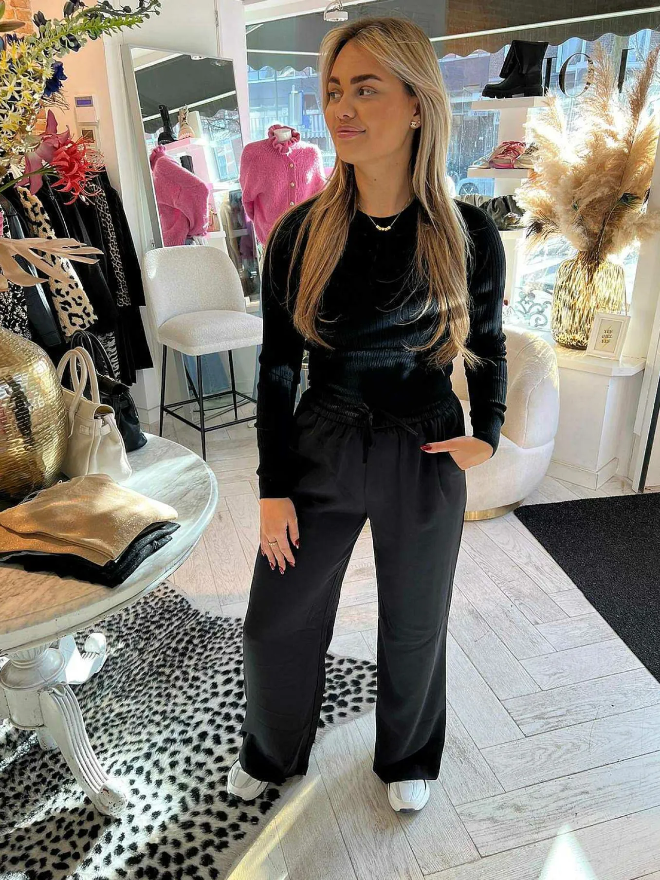 Cheap Yara Pantalon Black Broeken