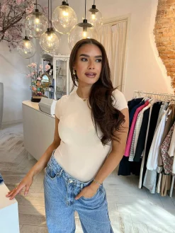 Sale Yuliia Short Sleeve Body Beige Body's